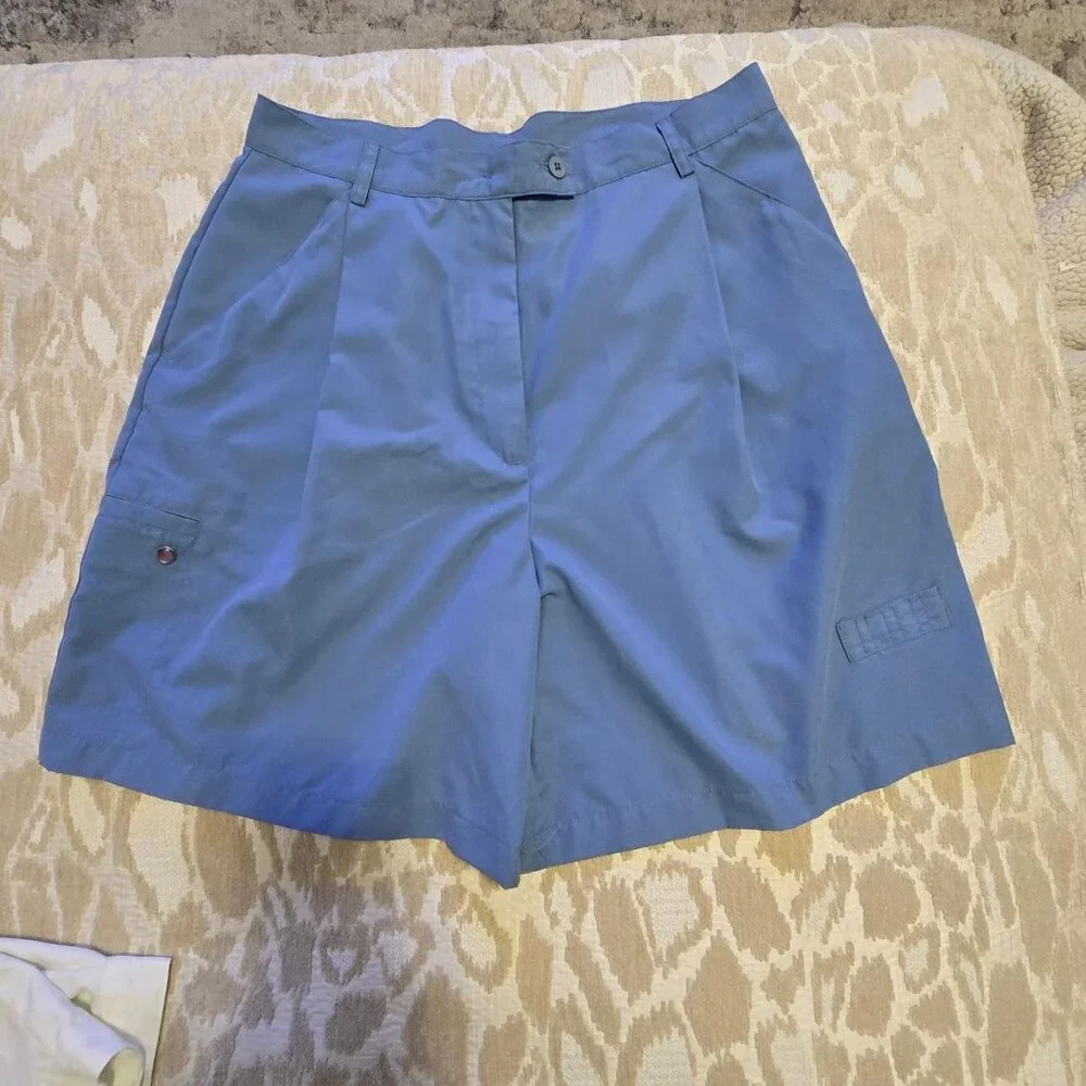 Lot Of 2 Charter Club Womens Golf Shorts Size 14 Blue & White - Picture 3 of 16